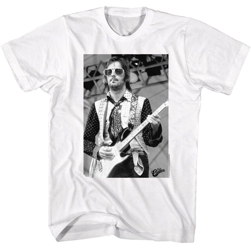 Eric Clapton White Adult S/S Tshirt