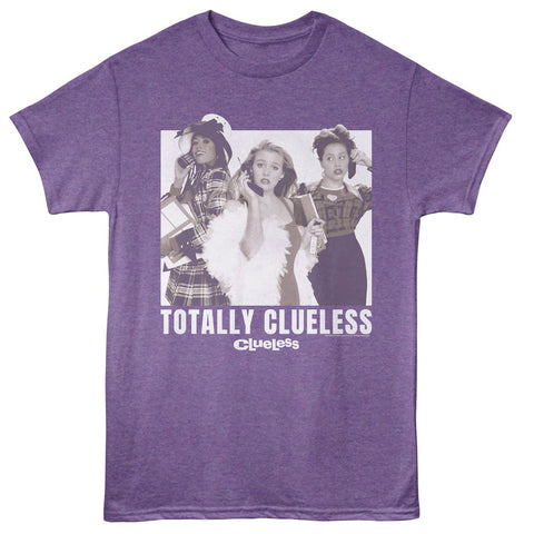 Clueless Purple Heather Adult Short Sleeve Tshirt