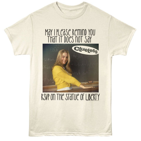 Clueless Natural Adult Short Sleeve Tshirt