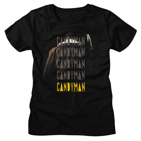 Candyman Black Ladies Short Sleeve Tshirt