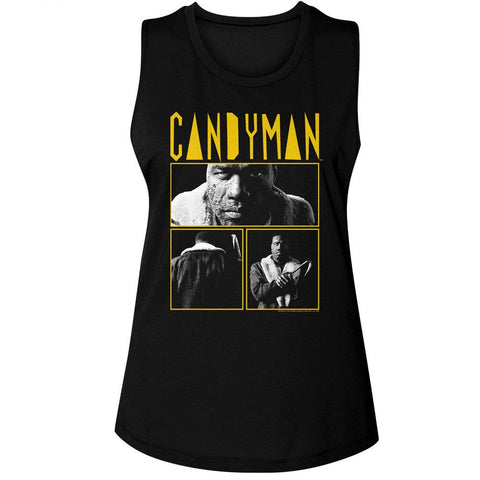 Candyman Black Ladies Muscle Tank