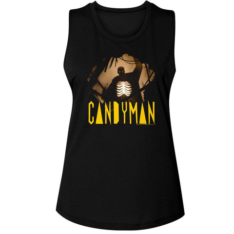 Candyman Black Ladies Muscle Tank