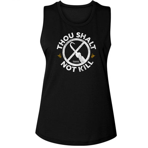 Candyman Black Ladies Muscle Tank