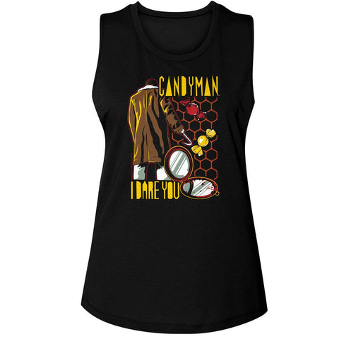 Candyman Black Ladies Muscle Tank
