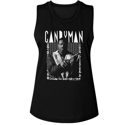 Candyman Black Ladies Muscle Tank