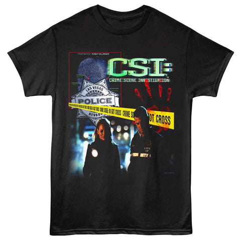 Csi Black Adult Short Sleeve Tshirt