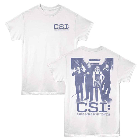 Csi White Adult Short Sleeve Tshirt