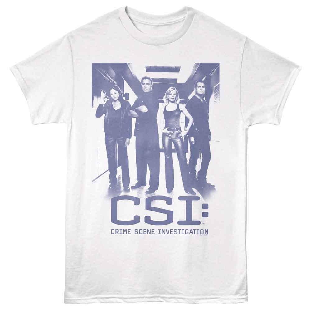 Csi White Adult Short Sleeve Tshirt