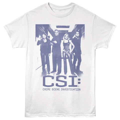 Csi White Adult Short Sleeve Tshirt