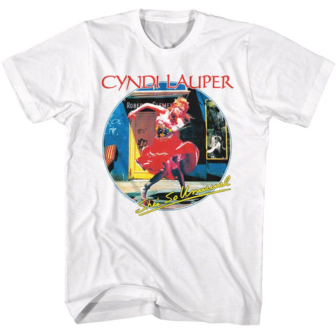 Cyndi Lauper White Adult S/S Tshirt