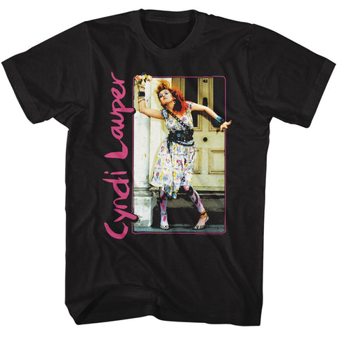 Cyndi Lauper Black Adult S/S Tshirt