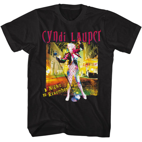 Cyndi Lauper Black Adult S/S Tshirt