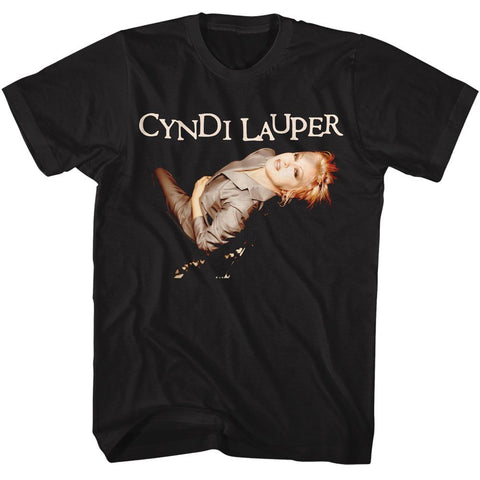 Cyndi Lauper Black Adult S/S Tshirt