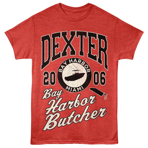 Dexter Red Heather Adult Short Sleeve Tshirt