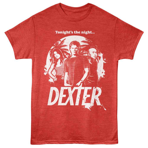 Dexter Red Heather Adult Short Sleeve Tshirt