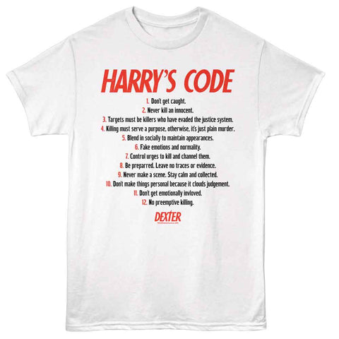 Dexter White Adult Short Sleeve Tshirt