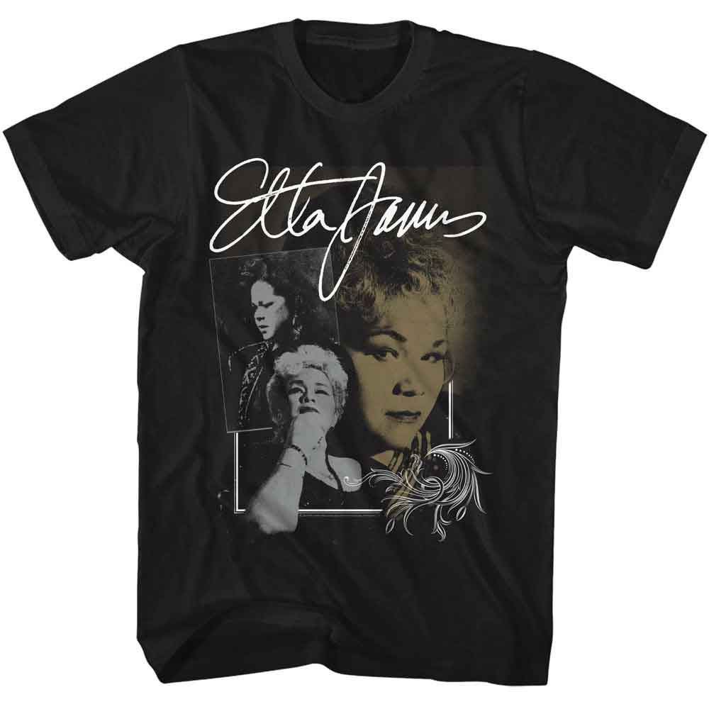 Etta James Black Adult S/S Tshirt