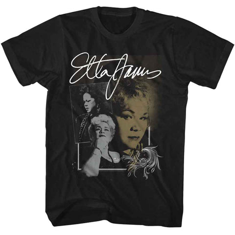 Etta James Black Adult S/S Tshirt