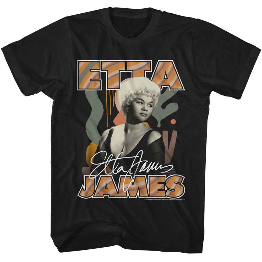 Etta James Black Adult S/S Tshirt