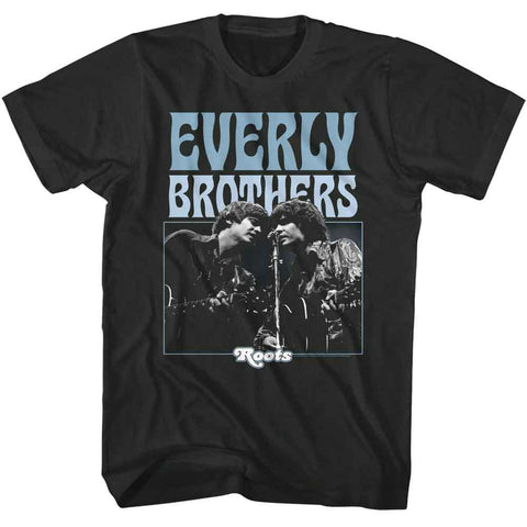 Everly Brothers Black Adult S/S Tshirt
