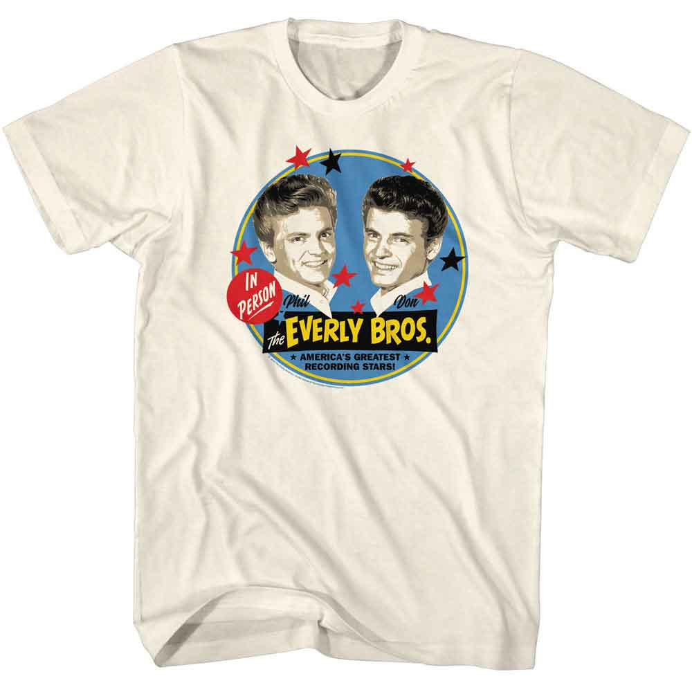 Everly Brothers Natural Adult S/S Tshirt