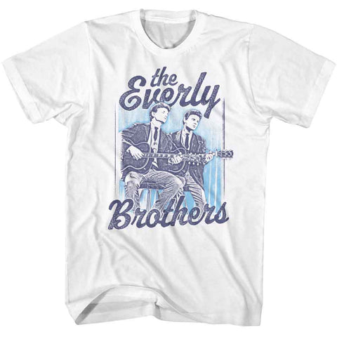 Everly Brothers White Adult S/S Tshirt