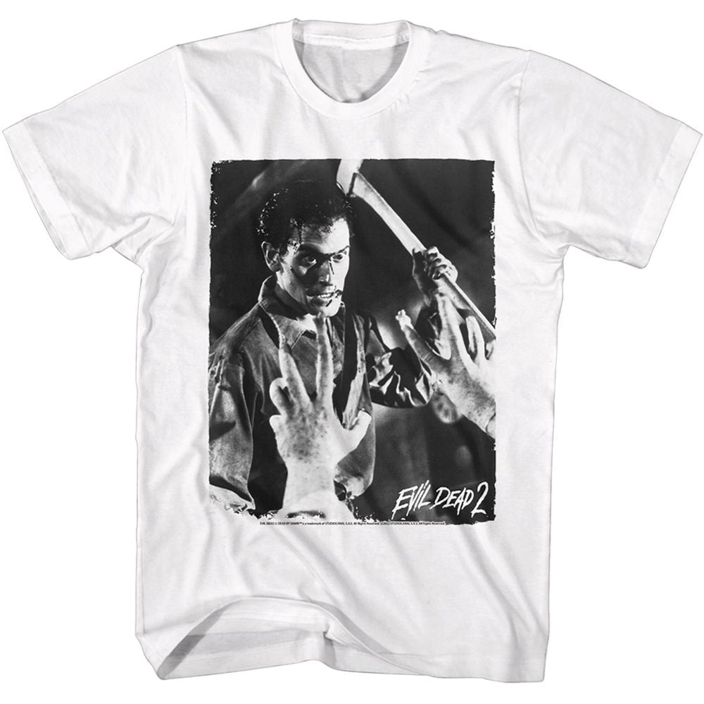 Evil Dead White Adult Short Sleeve Tshirt