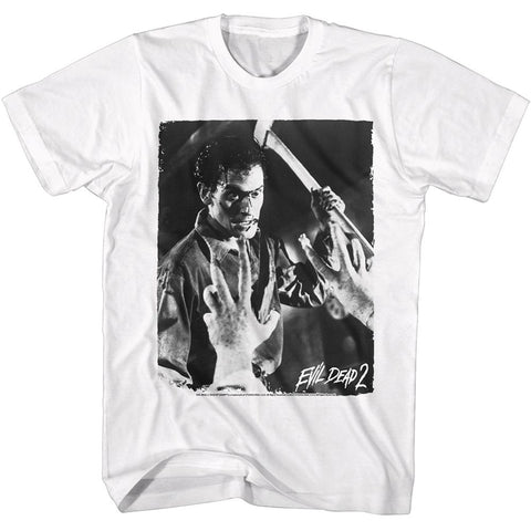 Evil Dead White Adult Short Sleeve Tshirt