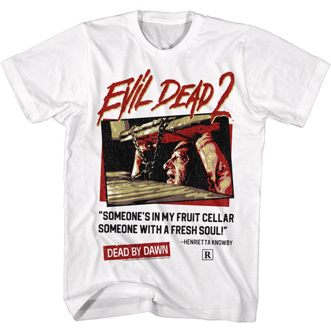 Evil Dead White Adult Short Sleeve Tshirt