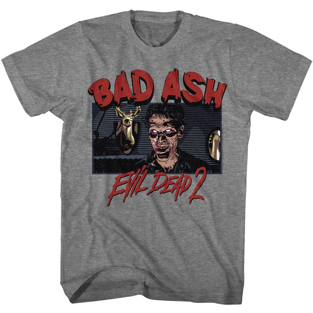 Evil Dead Graphite Heather Adult Short Sleeve Tshirt