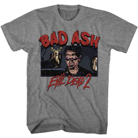Evil Dead Graphite Heather Adult Short Sleeve Tshirt