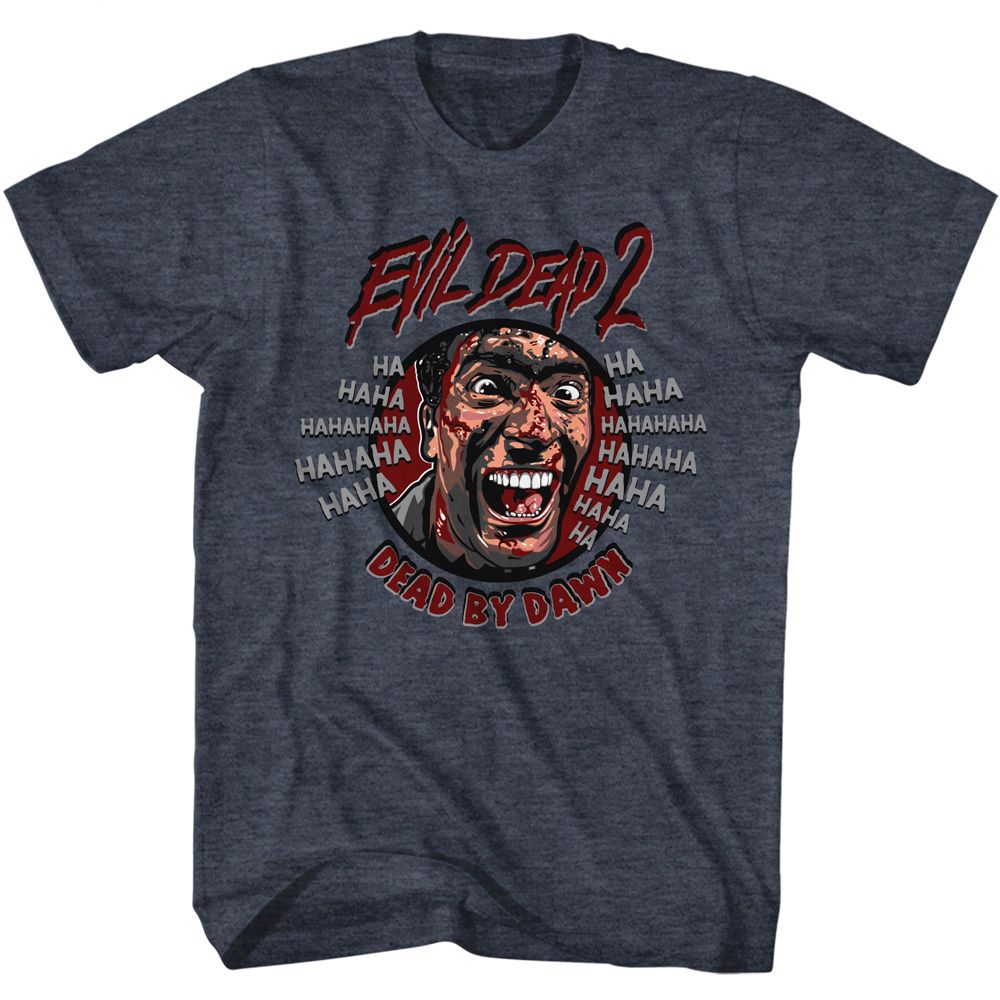 Evil Dead Navy Heather Adult Short Sleeve Tshirt