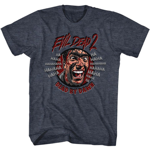 Evil Dead Navy Heather Adult Short Sleeve Tshirt