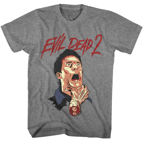 Evil Dead Graphite Heather Adult Short Sleeve Tshirt
