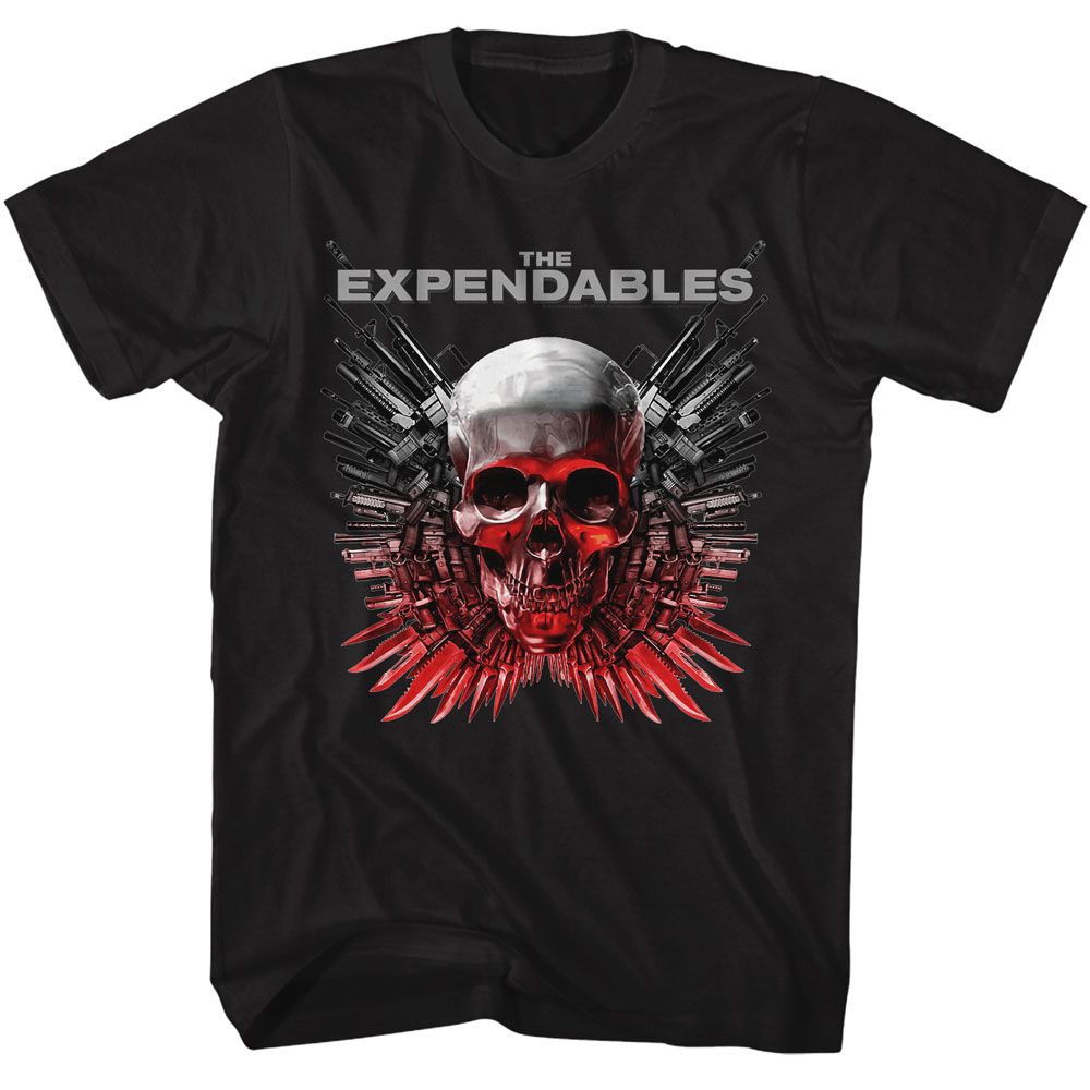 Expendables Black Adult Short Sleeve Tshirt