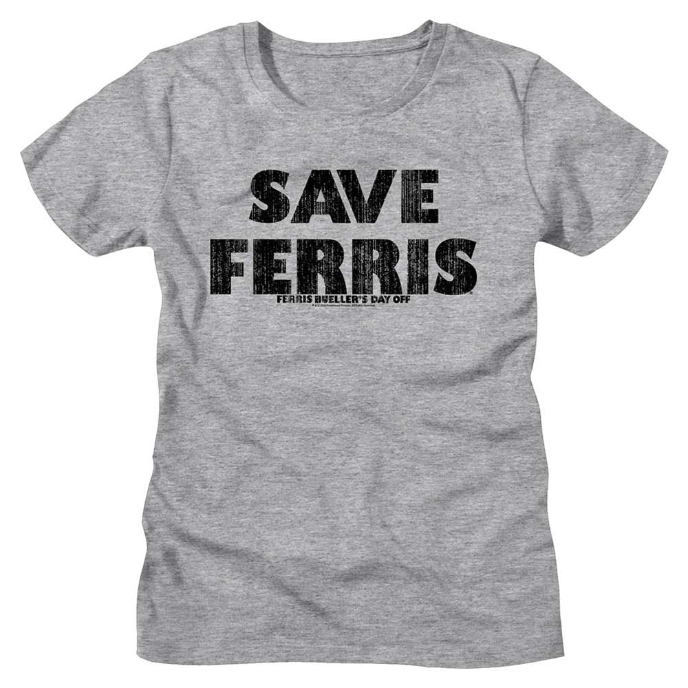 Ferris Buellers Day Off Deep Heather Ladies Short Sleeve Tshirt