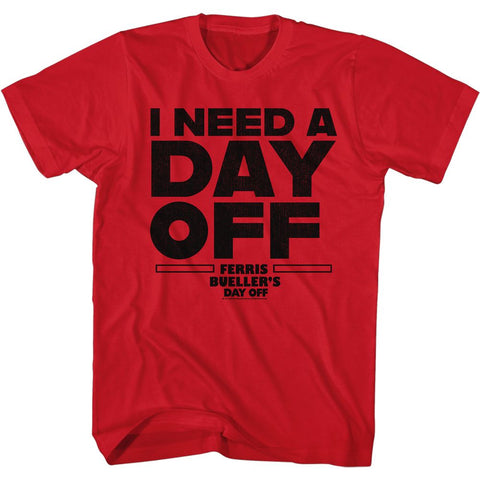 Ferris Buellers Day Off Red Adult Short Sleeve Tshirt