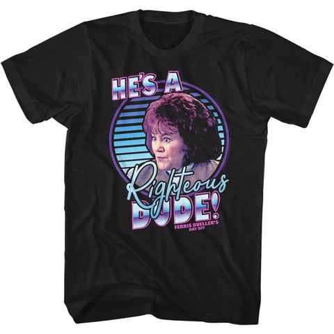 Ferris Buellers Day Off Black Adult Short Sleeve Tshirt