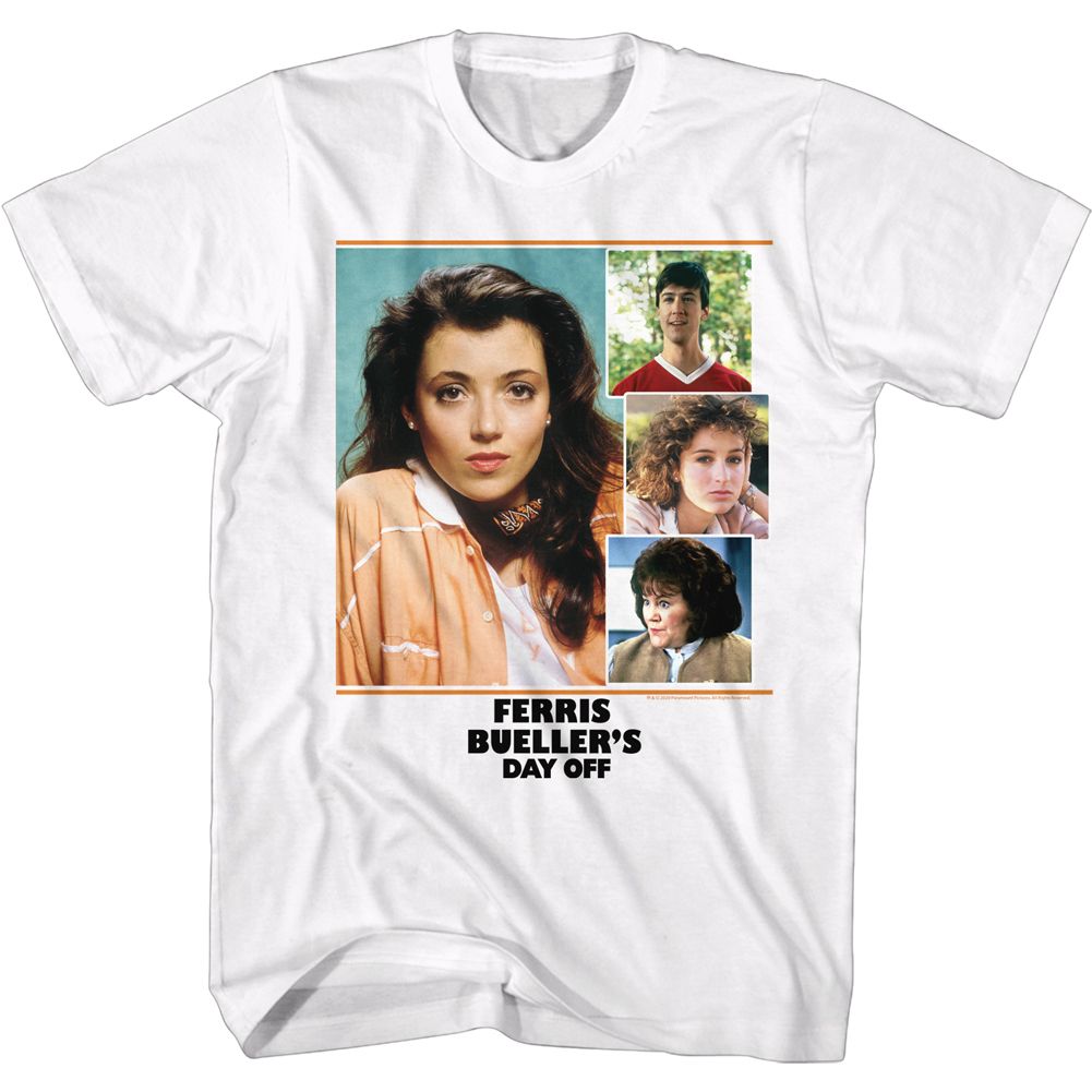 Ferris Buellers Day Off White Adult Short Sleeve Tshirt