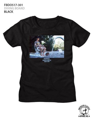 Ferris Buellers Day Off Black Ladies Short Sleeve Tshirt