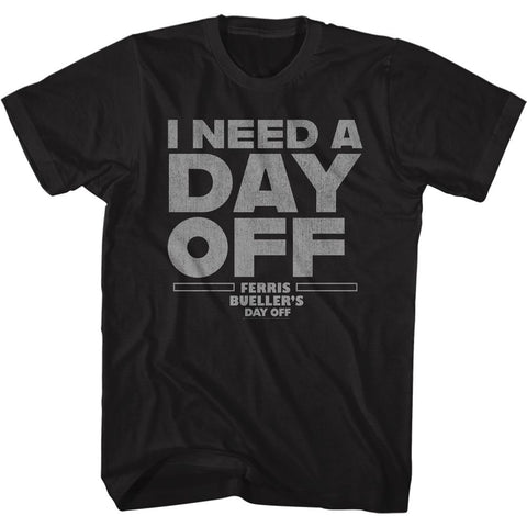 Ferris Buellers Day Off Black Adult Short Sleeve Tshirt