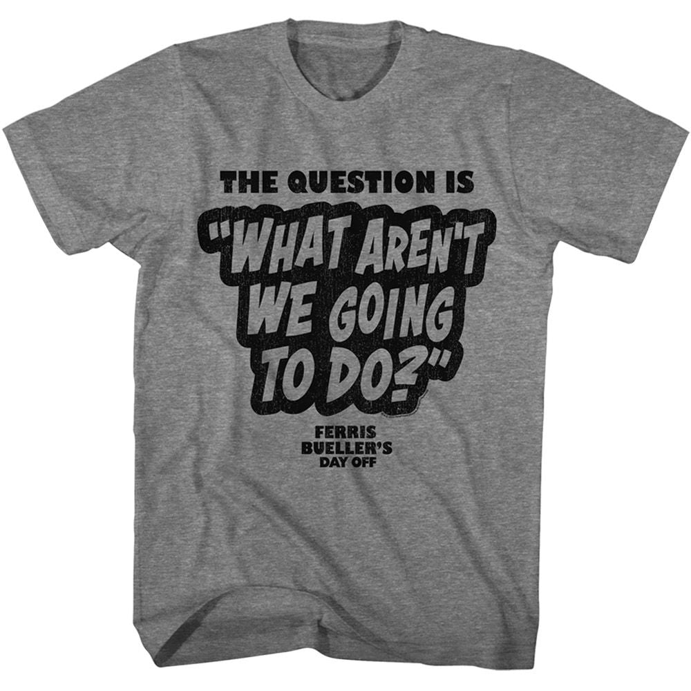 Ferris Buellers Day Off Graphite Heather Adult Short Sleeve Tshirt