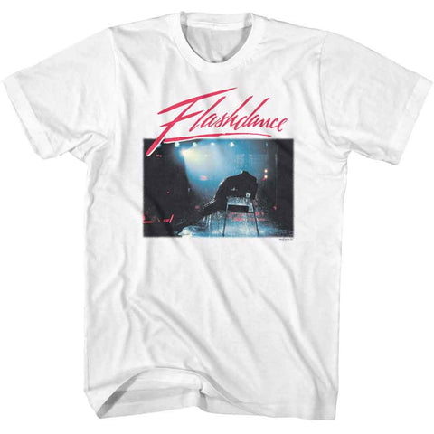 Flashdance White Adult Short Sleeve Tshirt