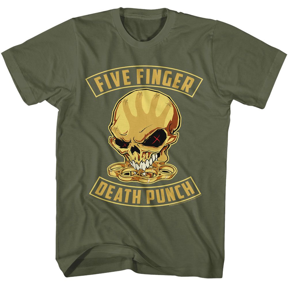 Five Finger Death Punch Military Green Adult S/S Tshirt