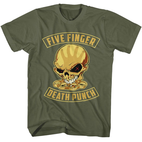 Five Finger Death Punch Military Green Adult S/S Tshirt