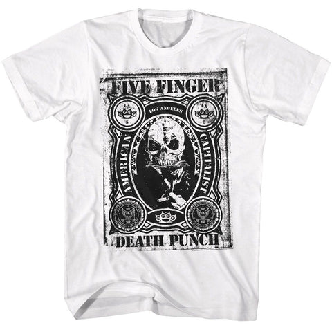 Five Finger Death Punch White Adult S/S Tshirt