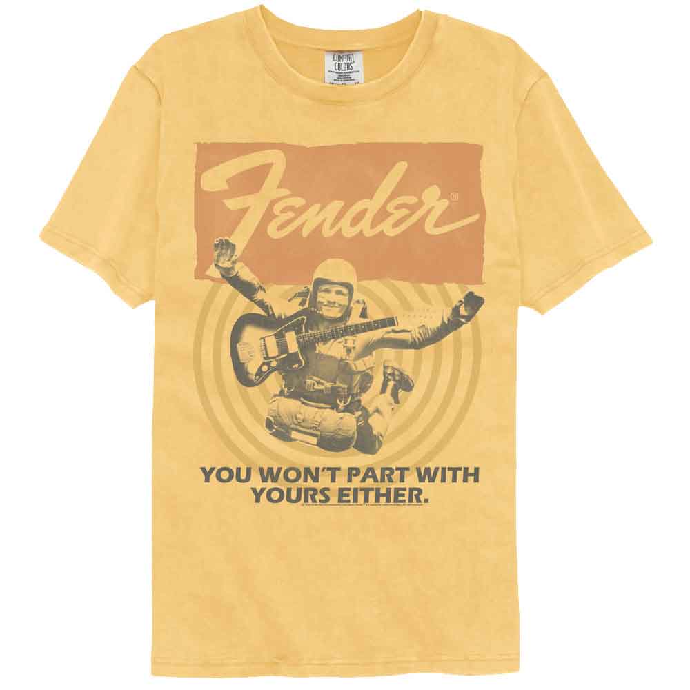 Fender Mustard Adult S/S Comfort Color Tshirt
