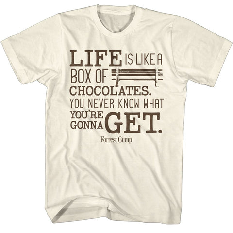 Forrest Gump Natural Adult Short Sleeve Tshirt