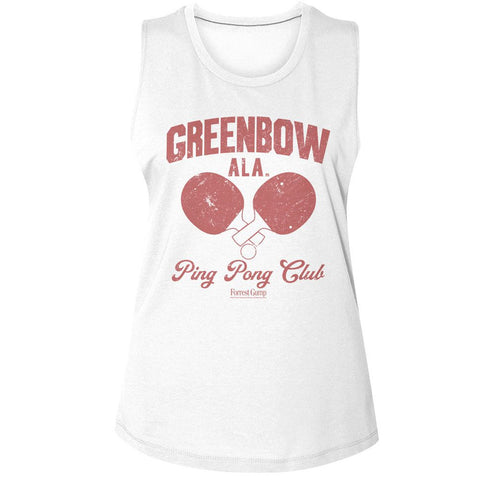 Forrest Gump White Ladies Muscle Tank