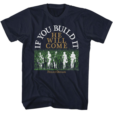 Field Of Dreams Navy Adult Short Sleeve Tshirt